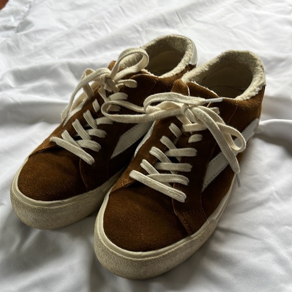 Madewell Sidewalk Low-Top In Suede And Sherpa Fits Women’ 8 - Picture 4 of 5